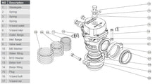 Load image into Gallery viewer, Technical diagram of a valve assembly with labeled parts on a white background