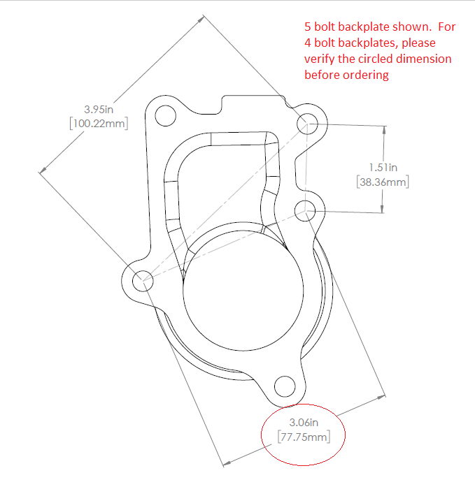 Cummins/DCEC 4-Bolt Turbine Flange Kit for Holset HE2xx - HE200, HE221